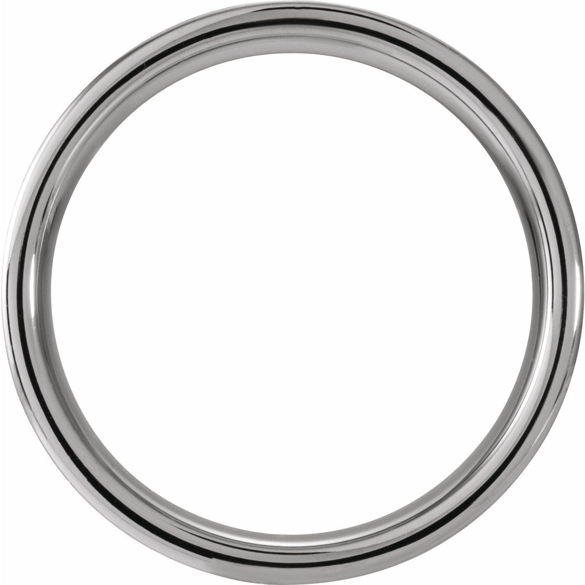 Texas Ebony Wood Inlay Comfort-Fit Flat Band