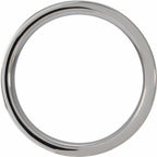Cypress Wood Inlay Comfort-Fit Flat Band