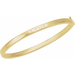 Engravable Hinged Bangle Bracelet