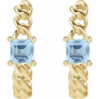 Solitaire Hoop Earrings