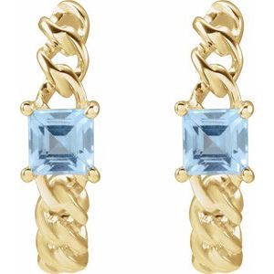 Solitaire Hoop Earrings