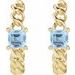 Solitaire Hoop Earrings