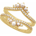 Accented Pearl Ring Guard