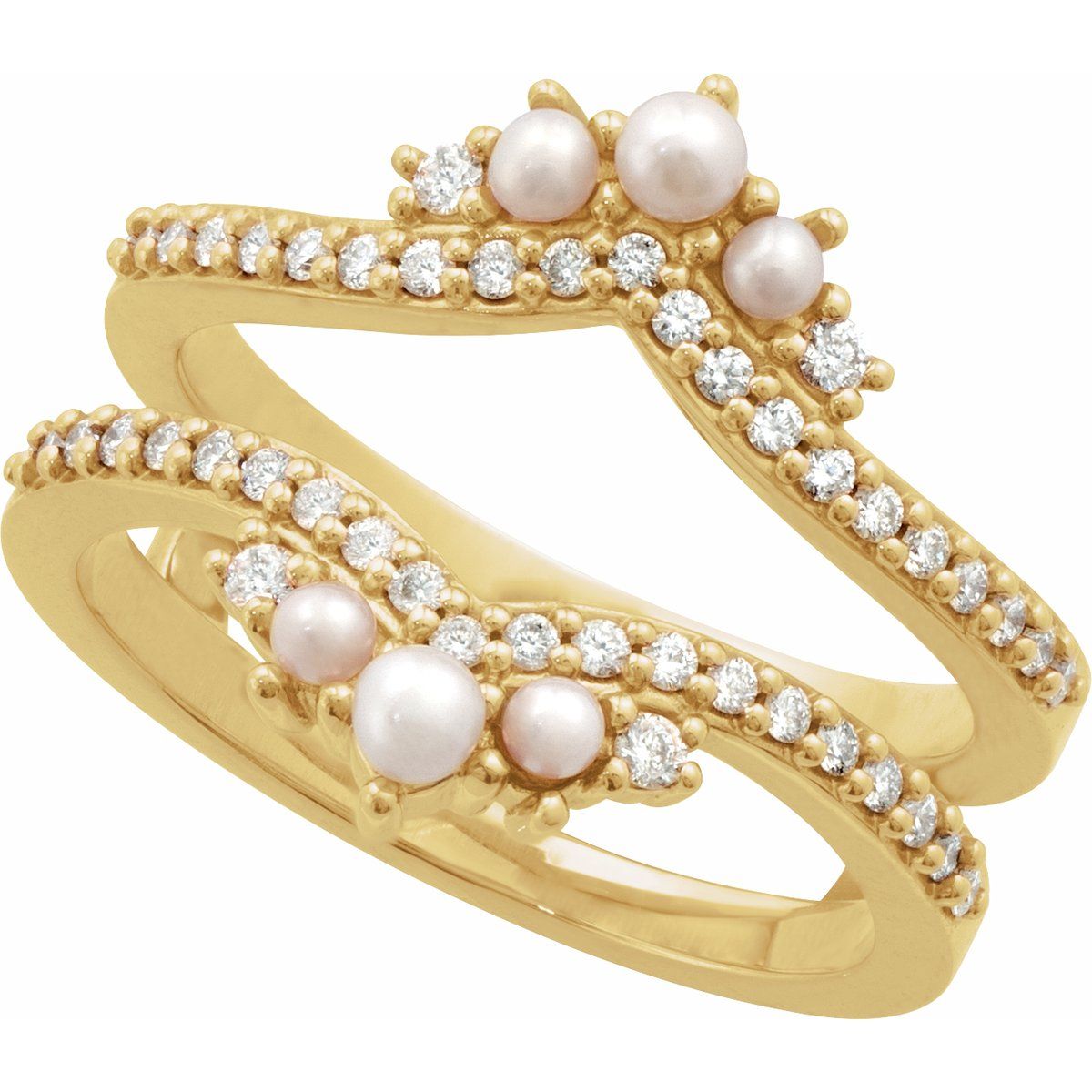 Accented Pearl Ring Guard