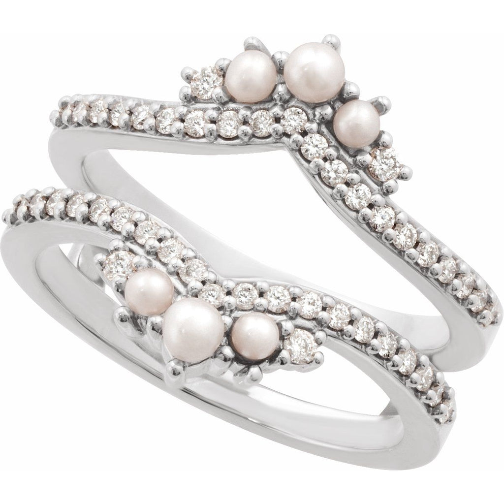 Accented Pearl Ring Guard
