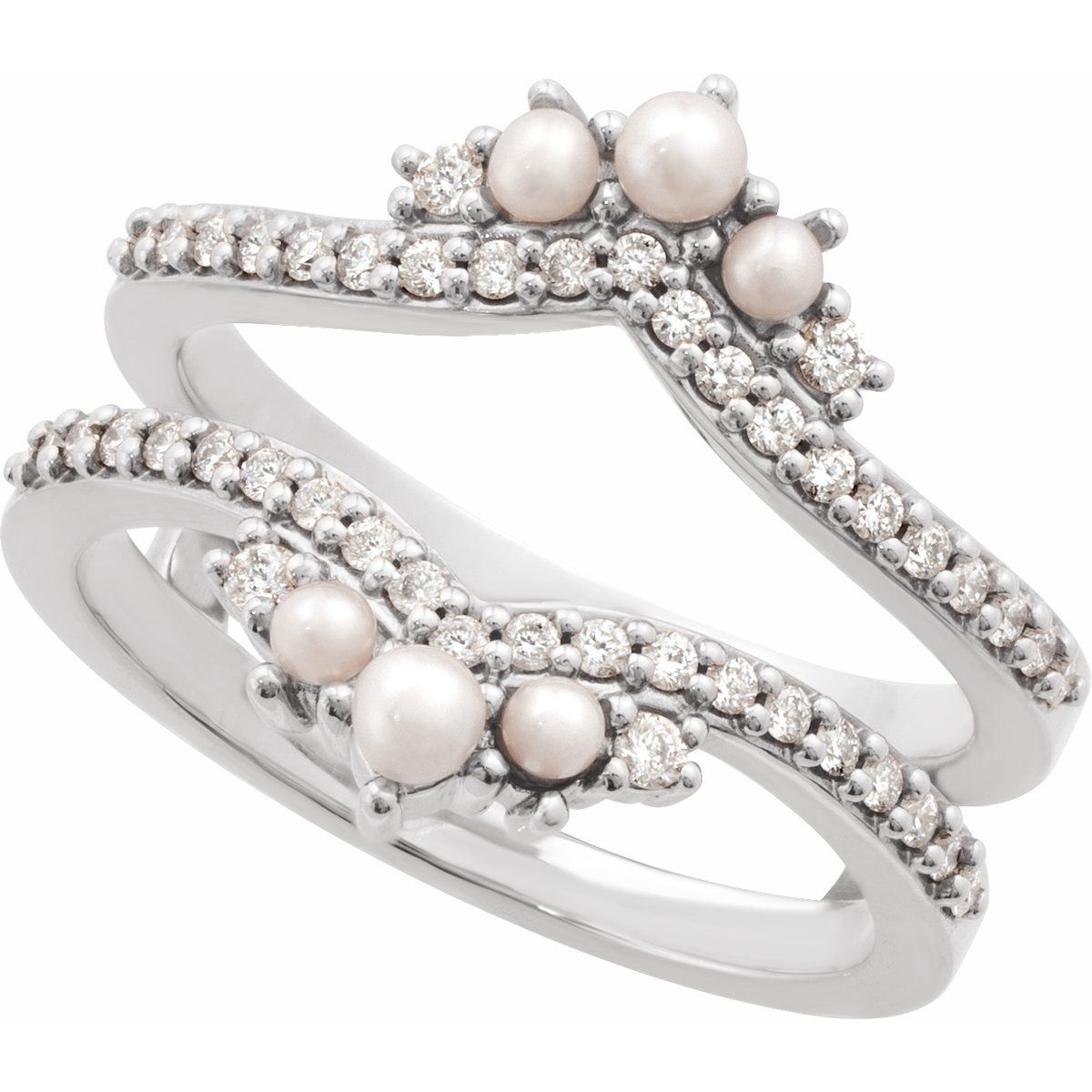 Accented Pearl Ring Guard