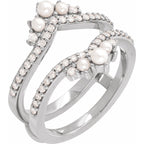 Accented Pearl Ring Guard