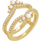 Accented Pearl Ring Guard