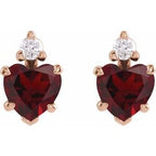 Accented Heart Earrings