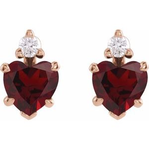 Accented Heart Earrings