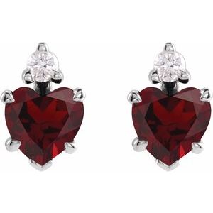 Accented Heart Earrings