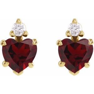 Accented Heart Earrings