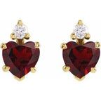 Accented Heart Earrings