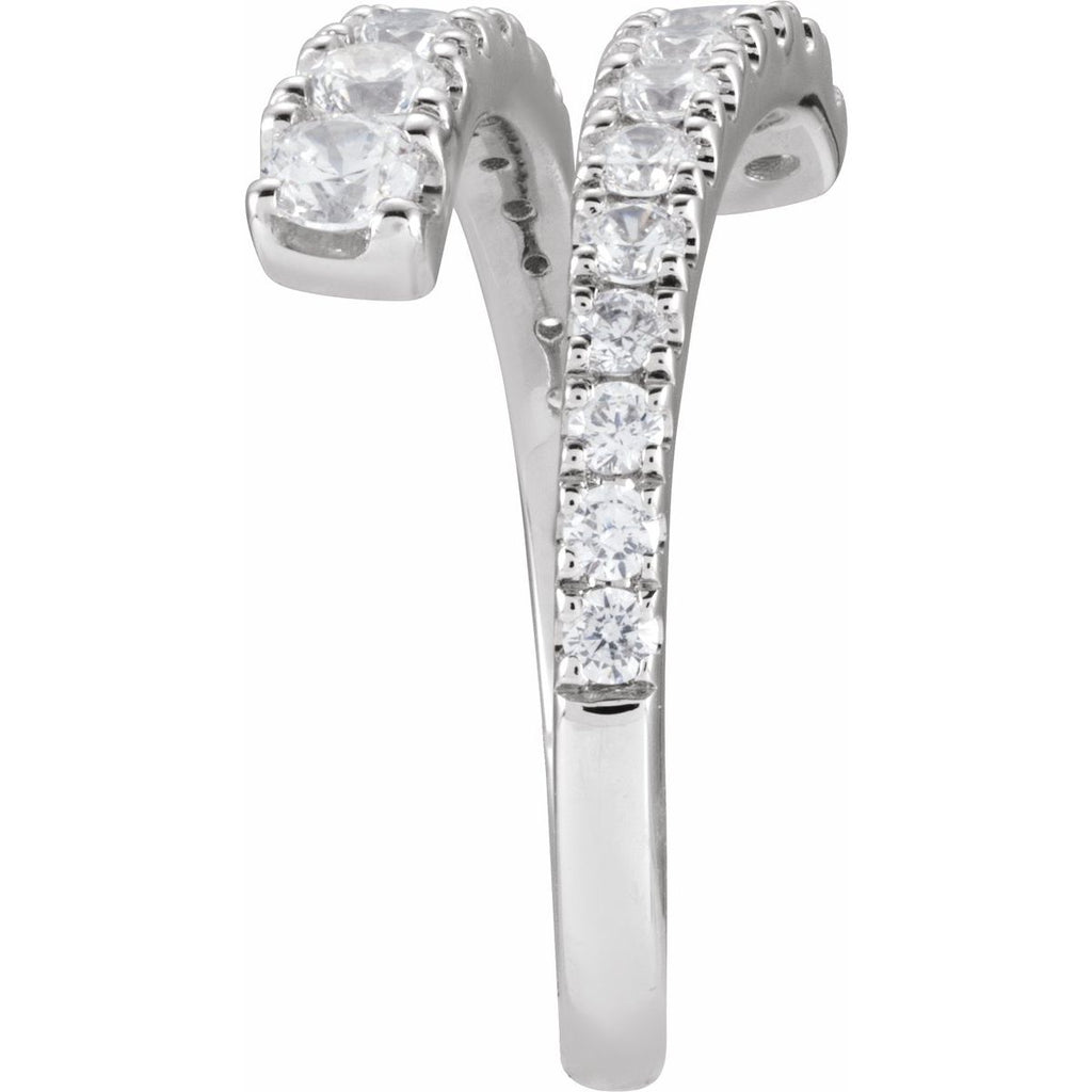Lab-Grown Diamond Bypass Ring