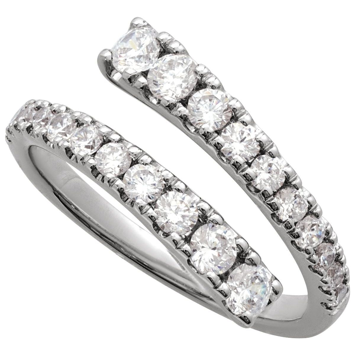 Lab-Grown Diamond Bypass Ring