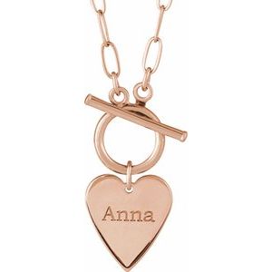 Engravable Toggle Necklace