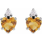 Accented Heart Earrings