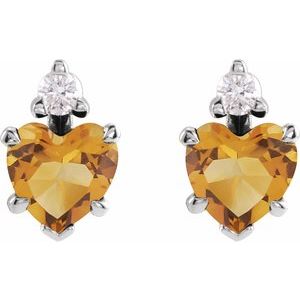 Accented Heart Earrings
