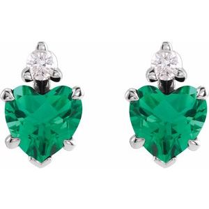 Accented Heart Earrings