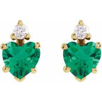 Accented Heart Earrings