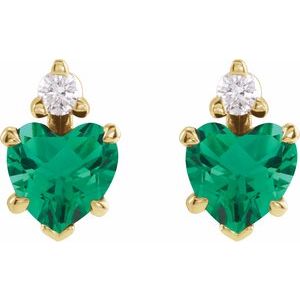 Accented Heart Earrings