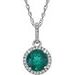 Halo-Style Birthstone Necklace