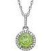 Halo-Style Birthstone Necklace