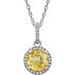 Halo-Style Birthstone Necklace
