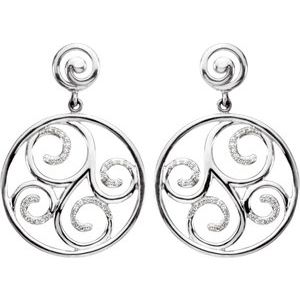 Accented Scroll Earrings