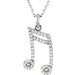 Double Sixteenth Note Necklace or Pendant