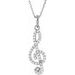 Petite Treble Clef Necklace or Pendant