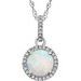 Halo-Style Birthstone Necklace