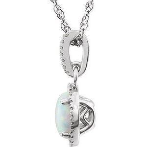 Halo-Style Birthstone Necklace