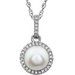 Halo-Style Birthstone Necklace