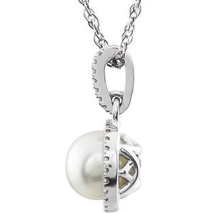 Halo-Style Birthstone Necklace