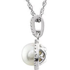 Halo-Style Birthstone Necklace