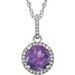 Halo-Style Birthstone Necklace