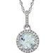Halo-Style Birthstone Necklace