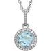 Halo-Style Birthstone Necklace