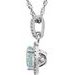 Halo-Style Birthstone Necklace
