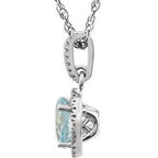 Halo-Style Birthstone Necklace