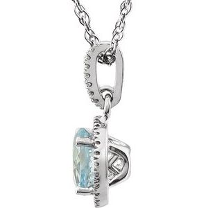 Halo-Style Birthstone Necklace