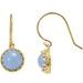 Cabochon Crown Earrings