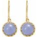 Cabochon Crown Earrings