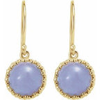 Cabochon Crown Earrings