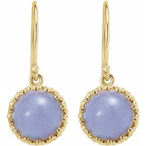 Cabochon Crown Earrings