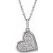 Pavé-Style Heart Necklace or Charm/Pendant