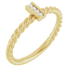 Accented Bar & Rope Ring