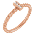 Accented Bar & Rope Ring