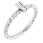 Accented Bar & Rope Ring